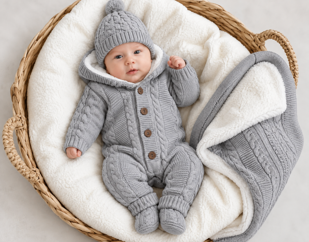 Ensemble d'Hiver Premium pour Bébé (4 Pièces)