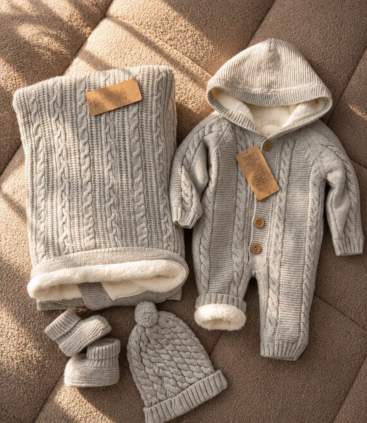 Ensemble d'Hiver Premium pour Bébé (4 Pièces)